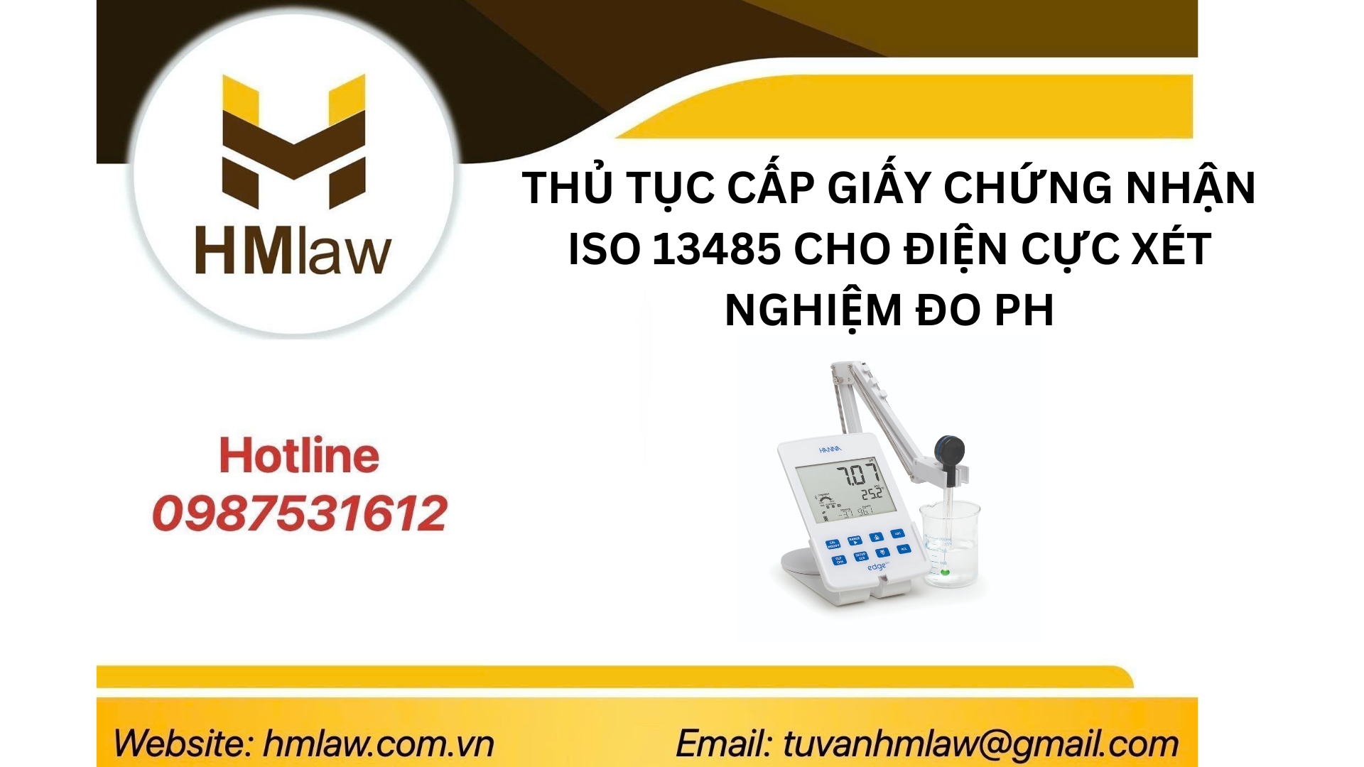hình ảnh minh họa cho "THỦ TỤC CẤP GIẤY CHỨNG NHẬN ISO 13485 CHO ĐIỆN CỰC XÉT NGHIỆM ĐO PH"