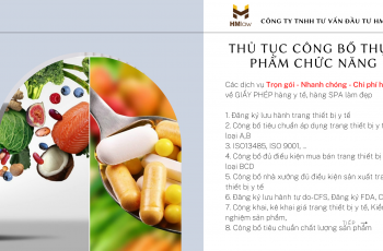 THỦ TỤC CÔNG BỐ THỰC PHẨM CHỨC NĂNG